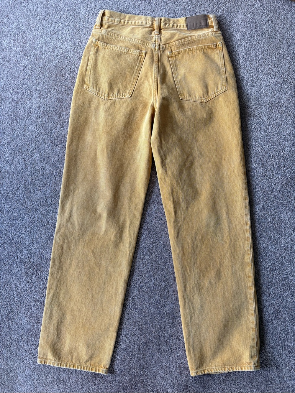 Madewell Baggy Straight-Leg Jeans Garment Dyed Orange size 27 EUC - Picture 7 of 7